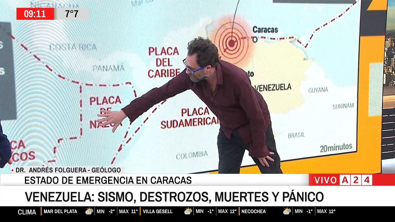 📢 TERREMOTO: EL GEÓLOGO ANDRÉS FOLGUERA EXPLICA LO QUE PROVOCÓ LA CATÁSTROFE EN VENEZUELA