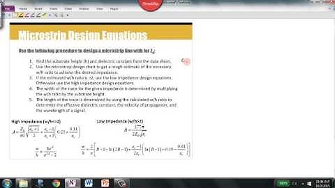 Topic 11 Part 4   Microstrip Analysis and Design Equations