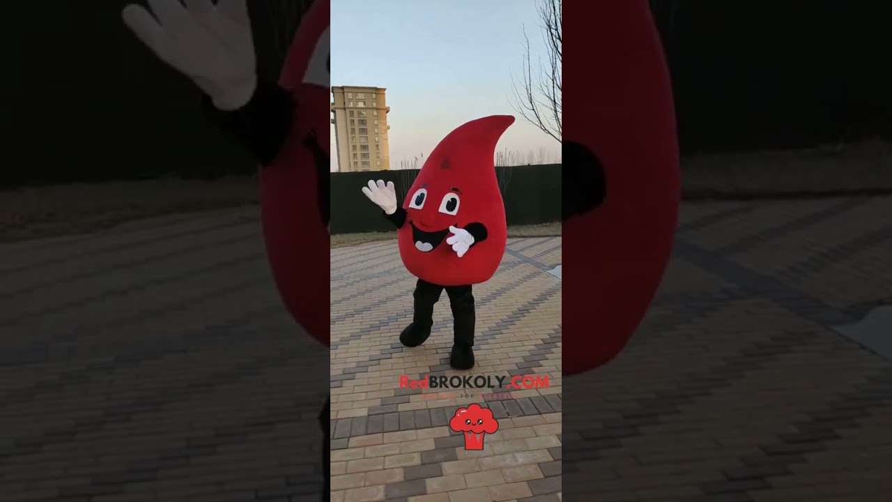 Blood Drop Mascot Costume Carnival Halloween Party Fancy Dress Cosplay