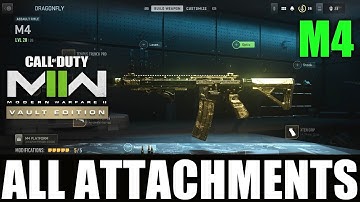 All M4 Attachments MODERN WARFARE 2 Gunsmith | M4 All Attachments MW2|PS5 COD MW2 M4 All Attachments