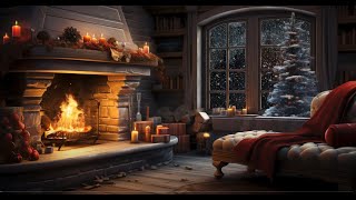 Soft Jazz Music Relaxing in Cozy Christmas Living Room - Jazz Music for Relax, Chill and Sleep