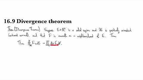 16.9.1 Divergence theorem