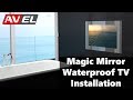 Installation tv tanche miroir magique tlviseurs miroir muraux pour salle de bain