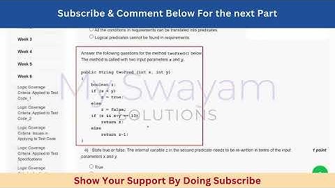 Software Testing Week 6 || NPTEL ANSWERS 2025 || My Swayam || #nptel #nptel2025 #myswayam