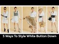 5 ways to style a button down  jinglengstyle