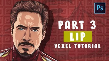 [ Photoshop Tutorial ] Vector / Vexel Art [PART 3 - LIP ] (IRONMAN)