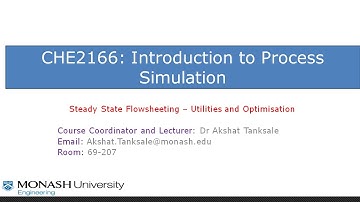 CHE2166: Steady State Flowsheeting Part 2 - Utilities and Optimisation