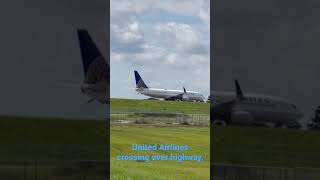 United Airlines Crossing Over Highway… United Airlines Crossing Over Highway…