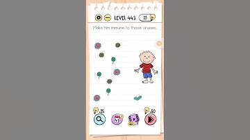 Braintest | Level 443 | Make him immune to those viruses #braintest #trickypuzzles #level443