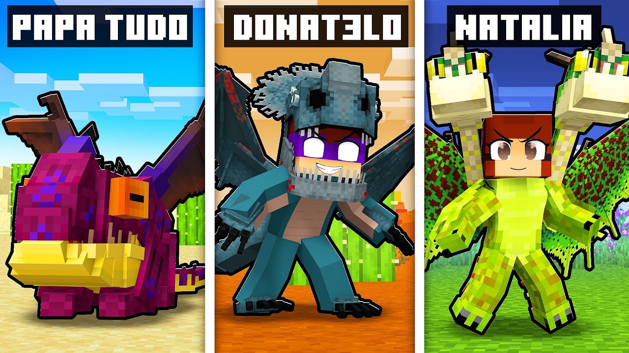 MINECRAFT... MAS TEMOS RAÇAS do Dragão M0RTE RUBRA ‹ DONAT3LO ›