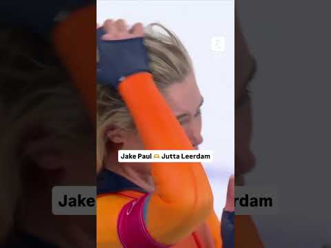 😳 Les larmes de Jake Paul après la victoire de sa fiancée Jutta Leerdam #olympics #jeuxolympiques