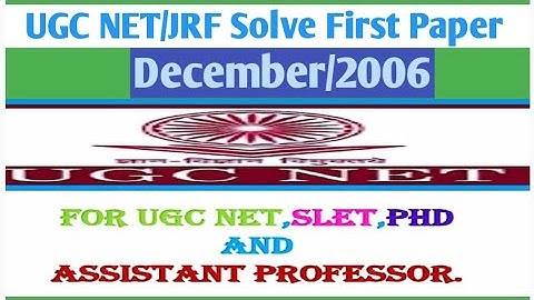 2006/December UGC NET Paper 1.