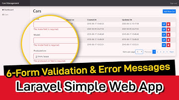 How To Create A Simple Laravel App [Part 6] - Form Validation & Alerts (Error & Success Messages)