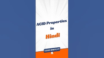 ACID Properties Explained in Hindi  #facts #databaseconcepts #databasedesign #english  #education