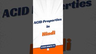 ACID Properties Explained in Hindi  #facts #databaseconcepts #databasedesign #english  #education