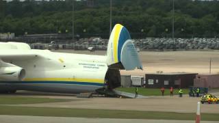 Antonov AN225 Fast Timelapse loading at manchester airport Cargo Centre 24th June 2013