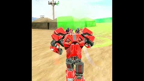 Transforming robot battle in train robot games 3d and helicopter robot car games(3)