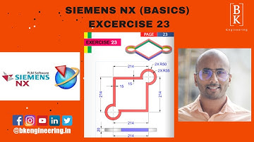 Siemens NX Basic Exercise 23 | Part Modelling | Mechanical Engineering | BK Engineering