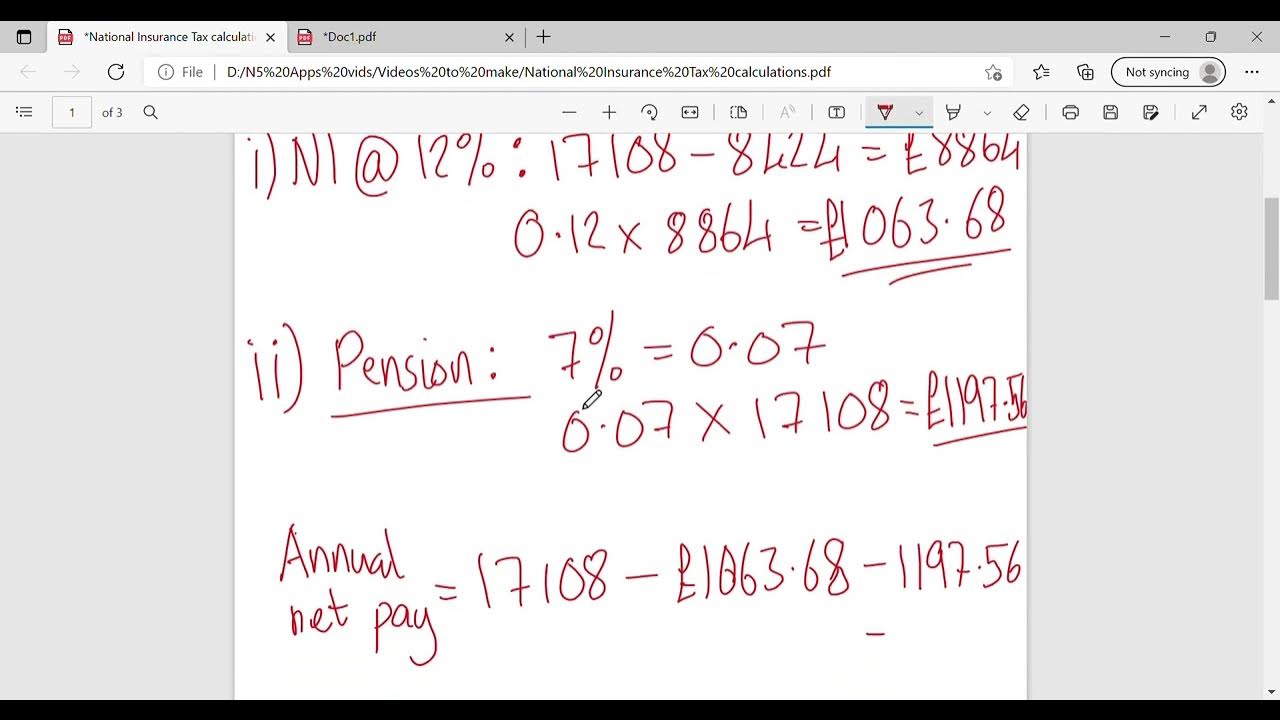N5 Apps NI calculations exam questions - YouTube