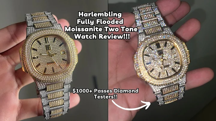 Harlembling Two-Tone Moissanite Watch Full Review! (Sunlight Shine Test + Diamond Test)