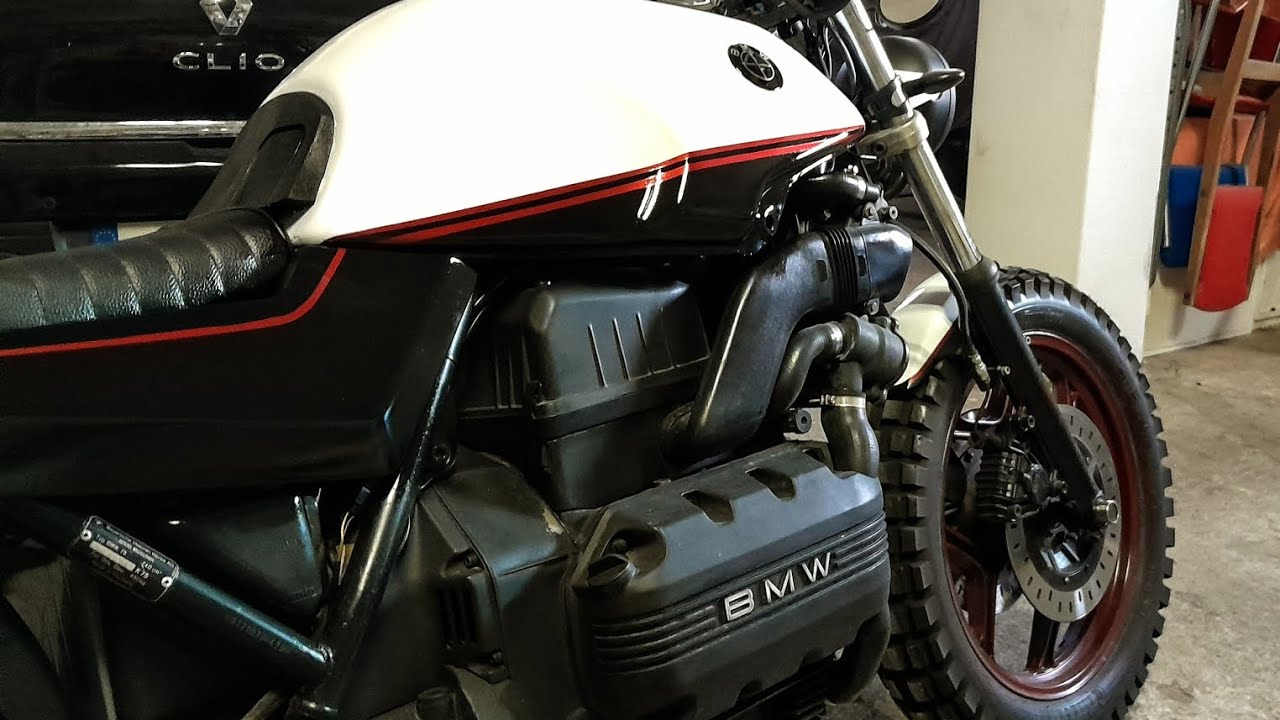 Bmw k75 rt to bratstyle - YouTube