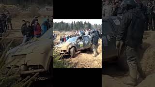 Старый дизельный Great Wall Wingle 1 на тяжелом рельефе. Rainforest Challenge Russia 2014