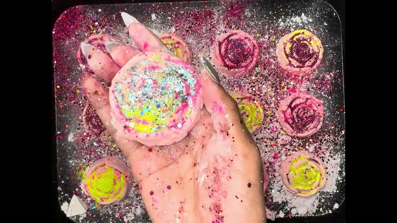 FULL VIDEO: Chalk Crush Flower + Glitter Explosion 🌸💥