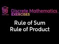 Discrete mathematics rule of sum and rule of product examples
