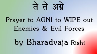 RARE Vedic Prayer to AGNI for Long Life & Wipeout Enemies and Evil Forces | Rig Veda | Ghana Patha Resimi