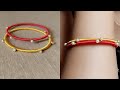 Simple and easy silk thread thin bangle design/diy silk thread bangles/jewellery making