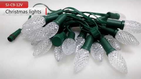 WS2811 digital full color C9 Christmas Lights 12V