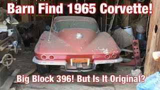 Barn Find 1965 Corvette With a 396 Big Block! Mid Year Coupe Corvette Day 2 Straight Out Of The 70s!