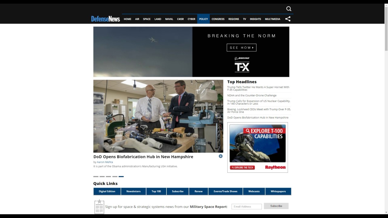 Boeing Defense, Space, & Security - T-X Rich Media Ad #3