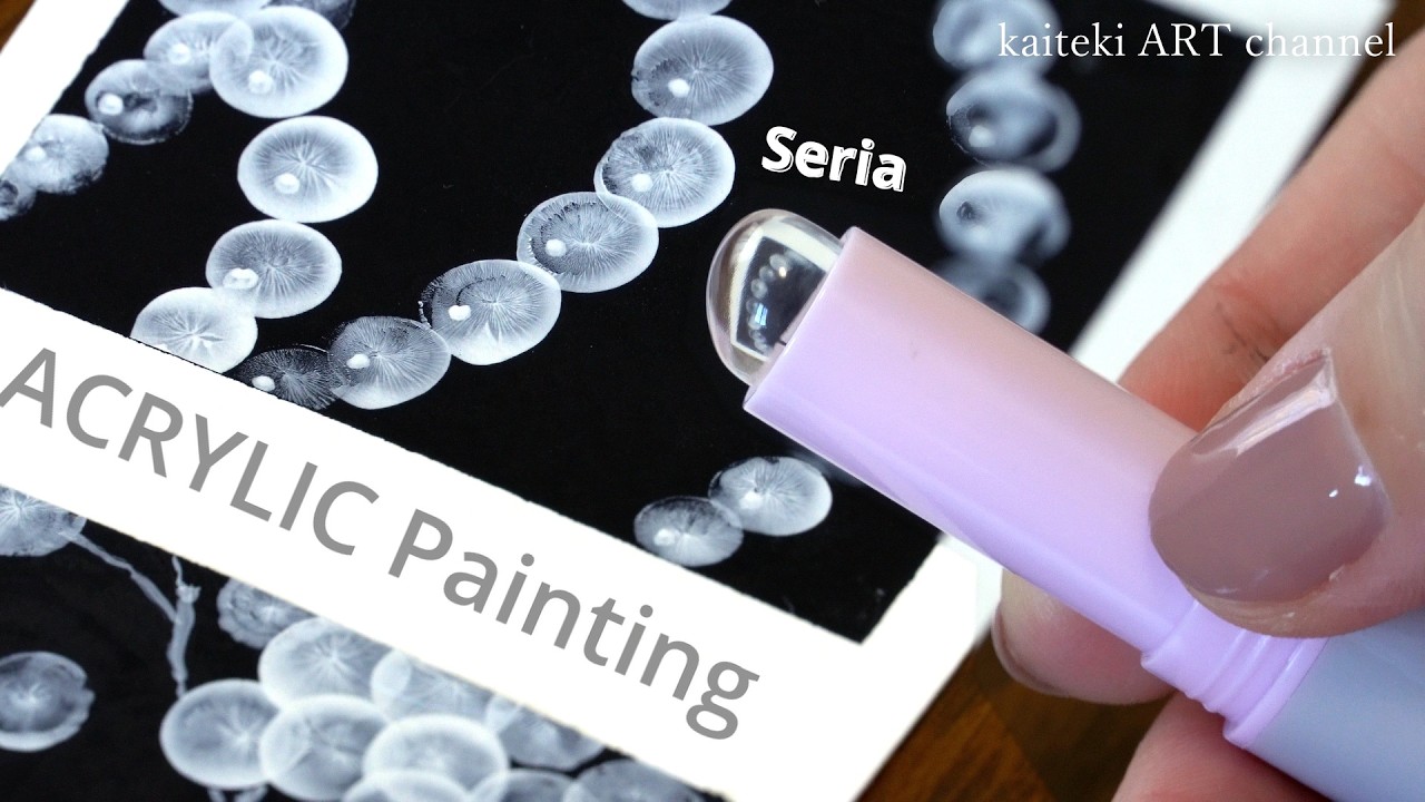 セリアのぷにぷにブラシをアクリル画に使ったら… Trying Out a Silicone Lip Brush for Acrylic Painting