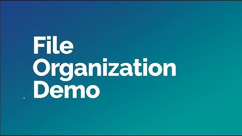 File Organization Demo