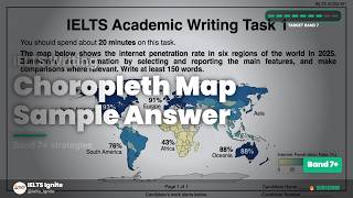 IELTS Writing Task 1 | Choropleth Map Sample Answer | Band 8 Model Essay | Academic IELTS 2026