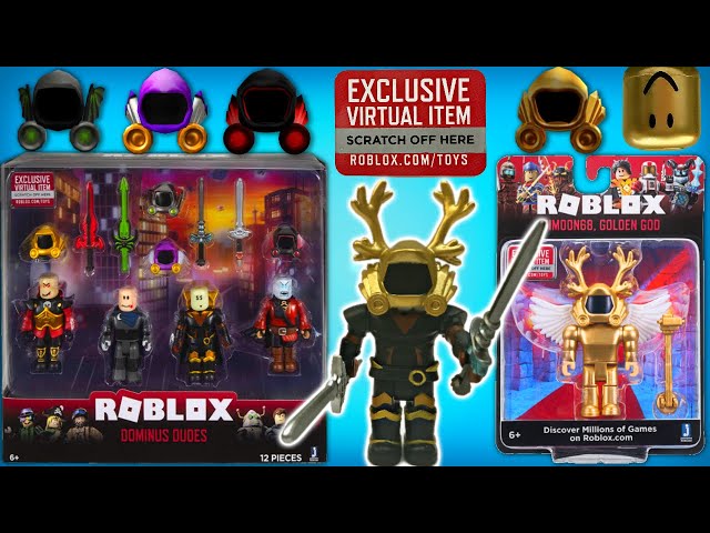 Roblox Action Collection - Steampunk, Simoon68 Golden God + chillthrill709  Two Figure Bundle [Includes 2 Exclusive Virtual Items]