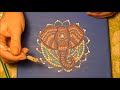 How to paint dot mandala ( blue elephant)-Hogyan  fessünk elefánt mintás pont mandalás képet