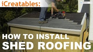 How To Build A Shed  Part 9  Install Asphalt Shingles On Shed Roof