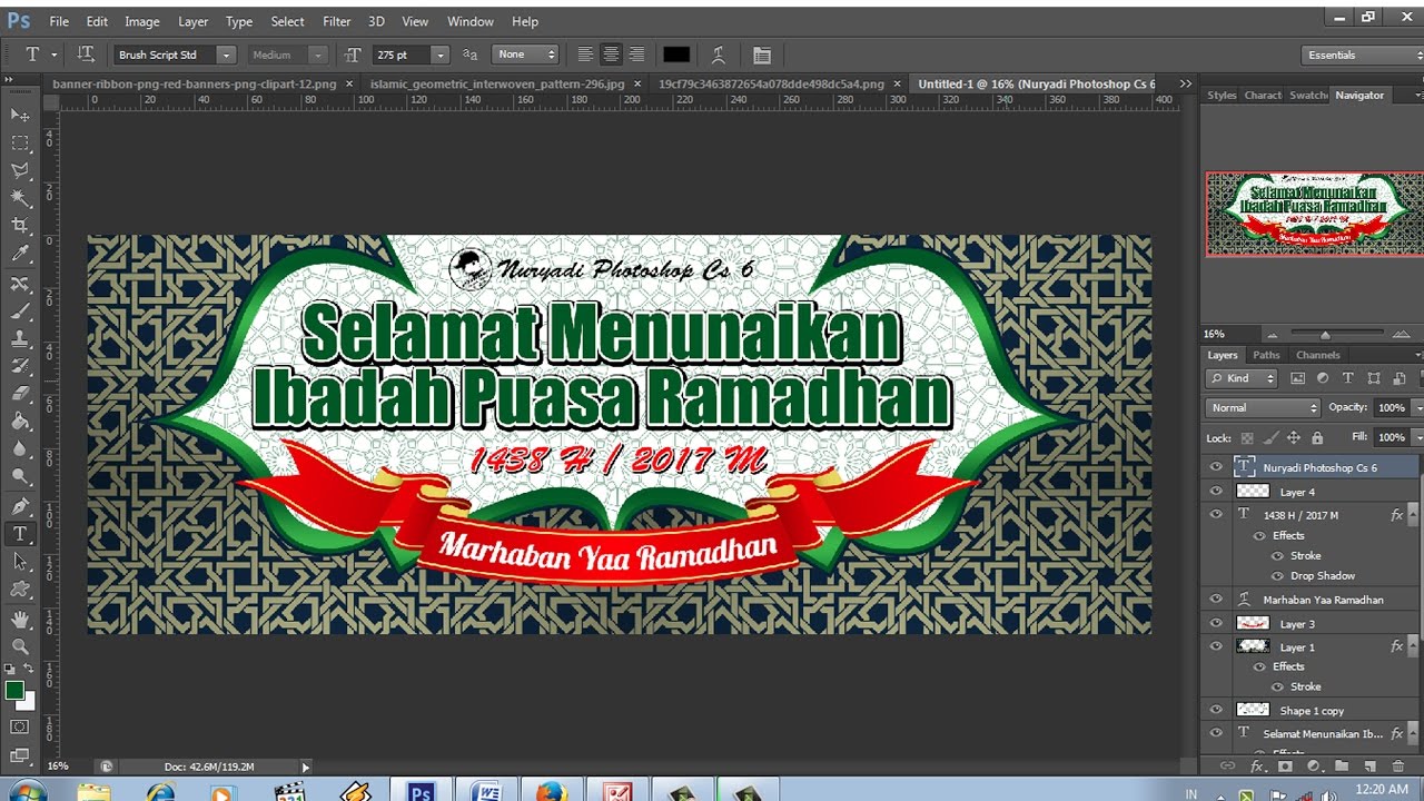  desain  spanduk  ramadhan  2021 dengan islamic pattern YouTube