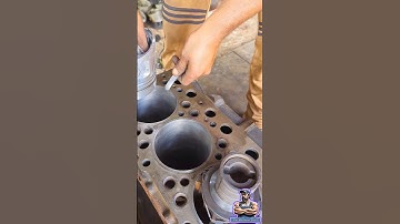 Piston & Gauge Method for Liner Clearance | Professional Engine Check #mechanic #engine #how #shorts
