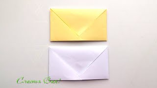 Супер простой конверт, проще простого, для денег, своими руками, из бумаги, без клея, за 2 минуты.