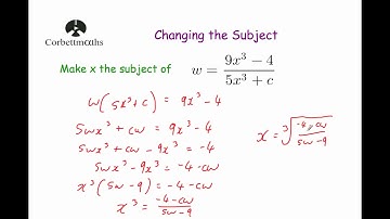 Changing the Subject - L2 Further Maths