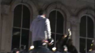 Sean Payton with the Trophy at the New Orleans Saints Super Bowl Victory Parade
