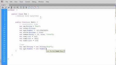 MAD9021 - ActionScript 3 Datatypes