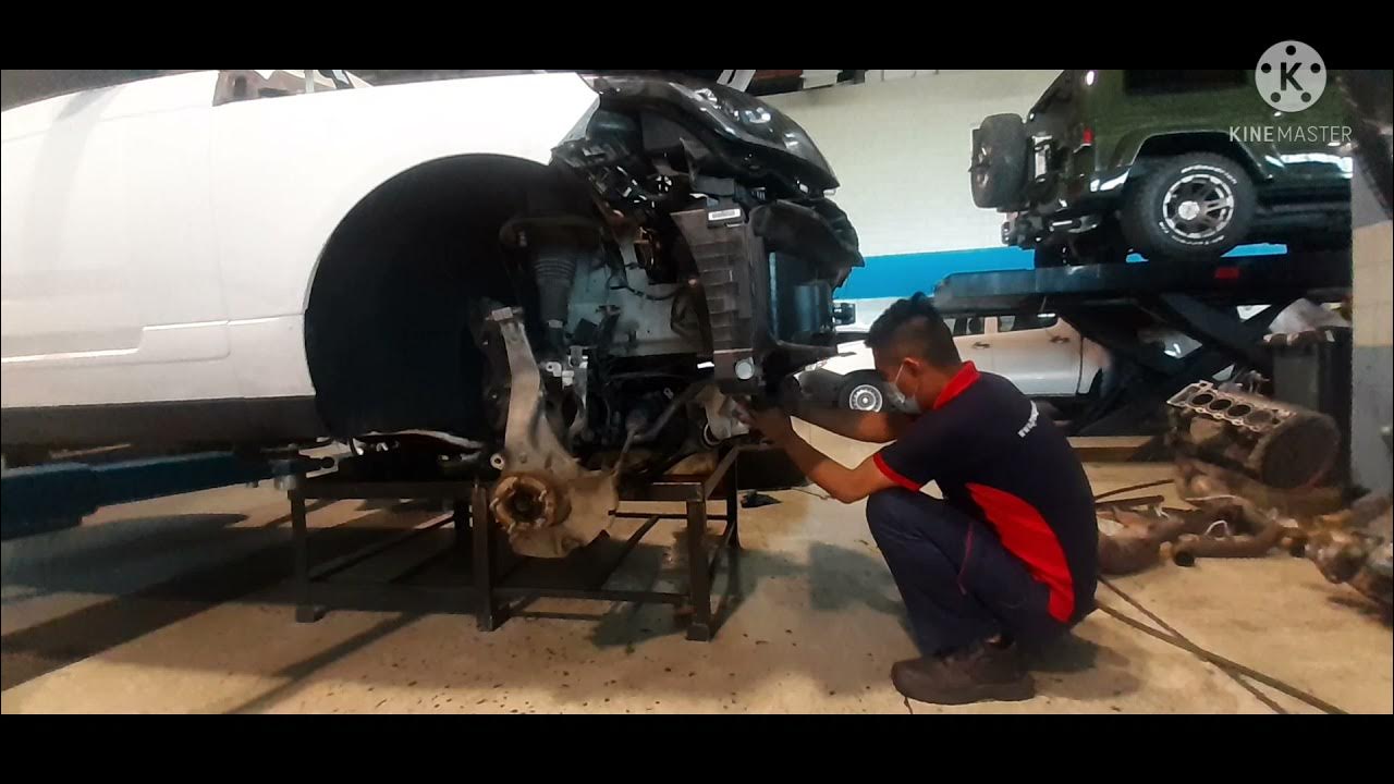 range rover supercharge engine remove and fixing - YouTube