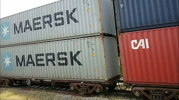 2 in 1 Compilation Double Stack Container Train - Indian Trains - Indian Railways.