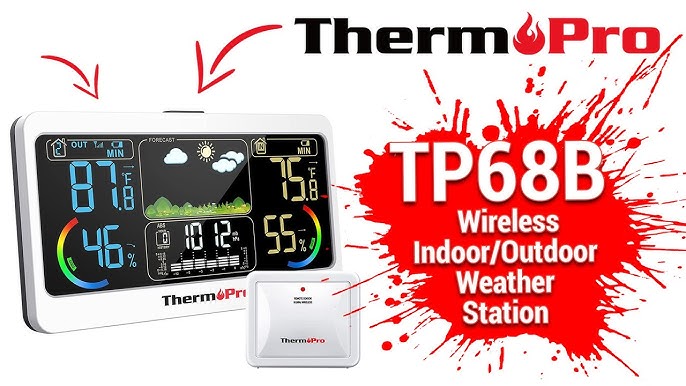 Thermopro Tp200bw Wireless Indoor Outdoor Thermometer With