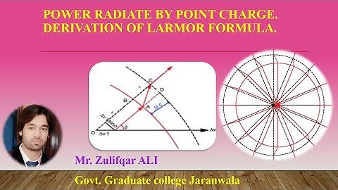 Power Radiate by point charge BS-PHYSICS Electrodynamics II