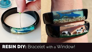 Clever Resin Bangle Tutorial has a Clear Window for Creative Fun